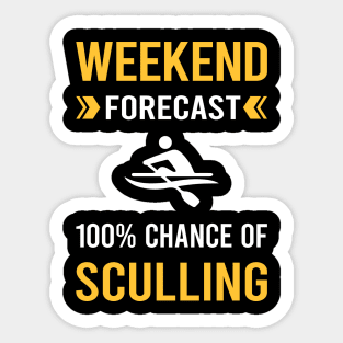 Weekend Forecast Sculling Sticker